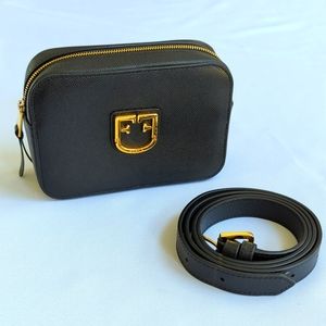 Furla Black Leather Crossbody or Waist Bag